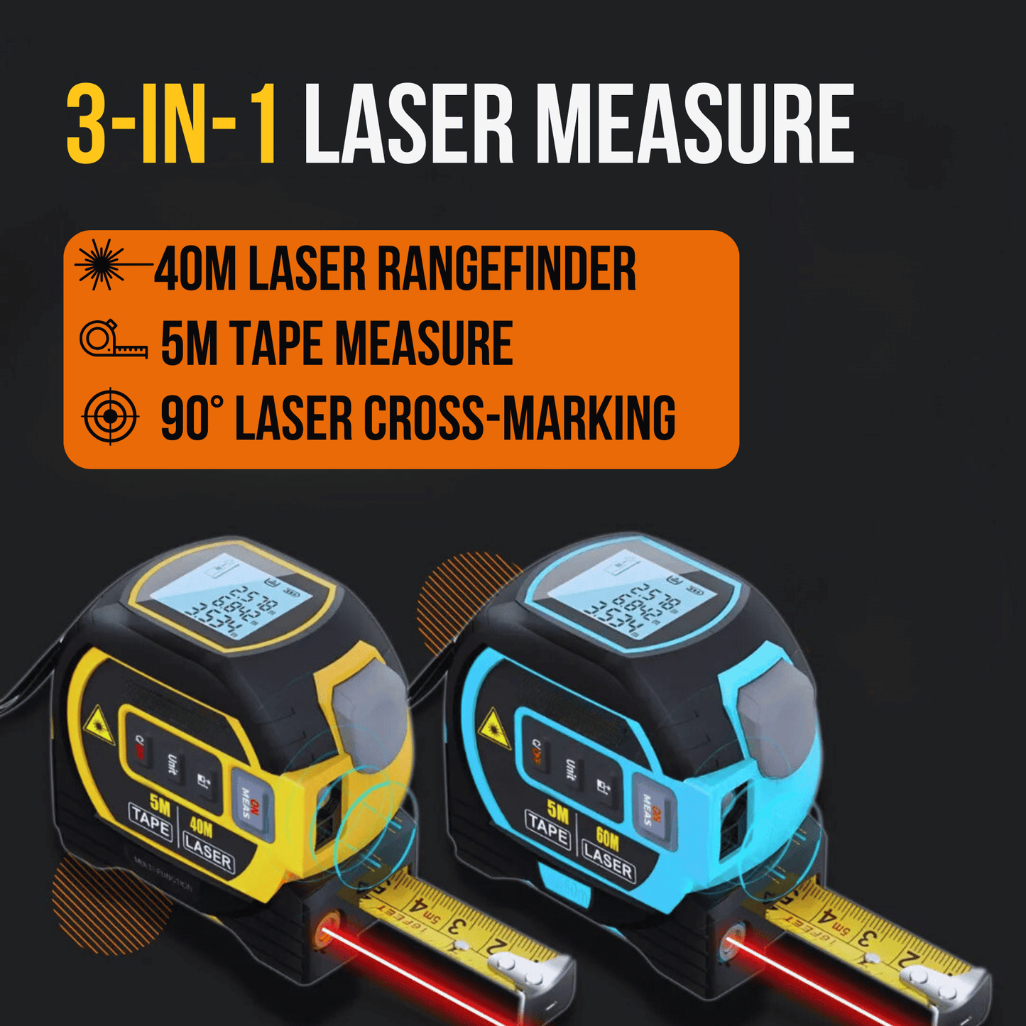 Stamny MetriFlex™ Digital Laser Measure + Bonuses